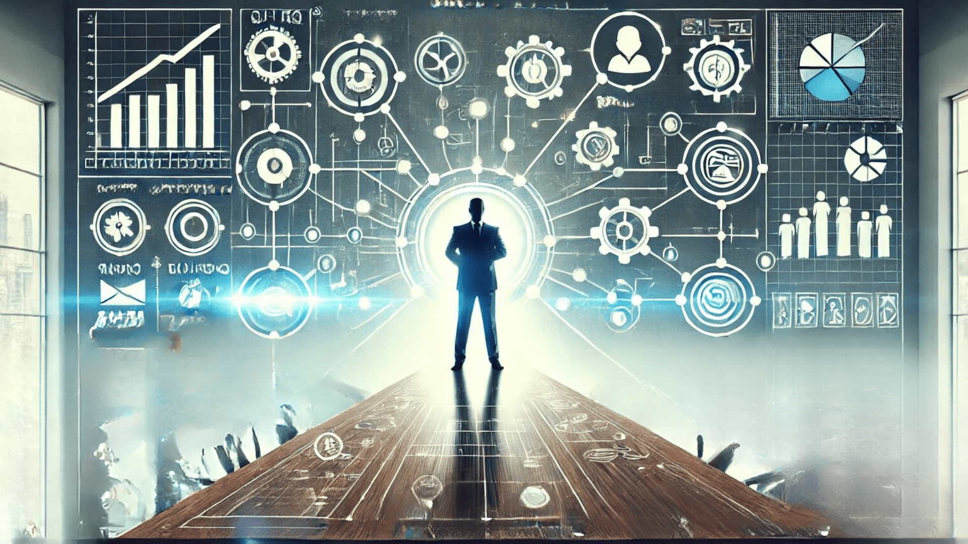 Imagem de capa do blog, com uma ilustração que representa planejamento estratégico e sucesso empresarial
