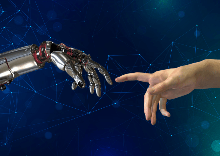 Imagem de capa do blog, cujo conteúdo tem como foco apresentar a forma como a IA e gerentes de projetos cuidam da gestão em crises