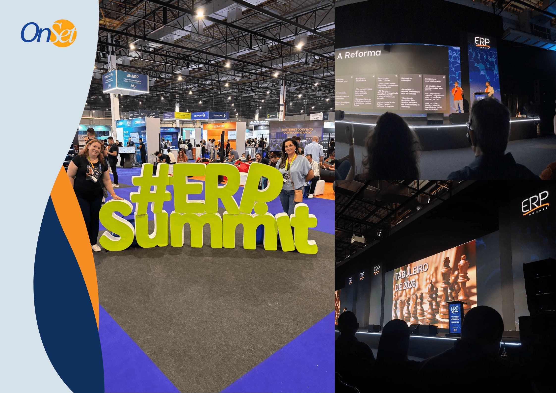 Imagem de capa do blog, registrando a participação da OnSet no ERP Summit