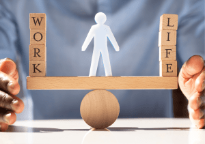 Ilustração representando o tema central do blog, equilíbrio entre a vida pessoal e trabalho
